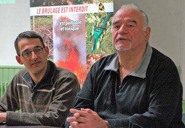 Roland Balbis président SMHV et Didier Lions animateur tri