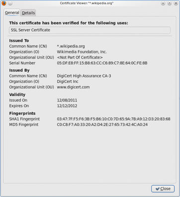 X.509 Server-Zertifikat