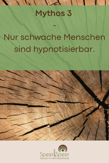 Nur schwache Menschen lassen sich hypnotisieren? Falsch! Hypnose zeigt innere Stärke. Hypnose-Coach Stefan Speer klärt über Mythos 3 auf.