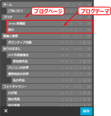blog50:ブログページとブログテーマページ