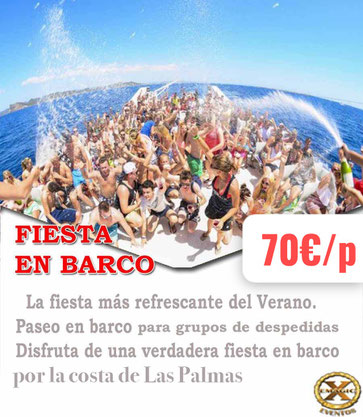 fiesta en barco Puerto Rico en las palmas