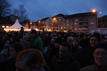 Pyramideanschieben Planitzer Markt (Foto: MLS)