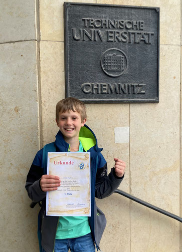 Sächsischer Rechenmeister der Klassenstufe 4, Josua aus Klasse 4 der MLS