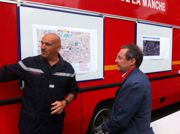 Au PC des pompiers de Saint-Lô