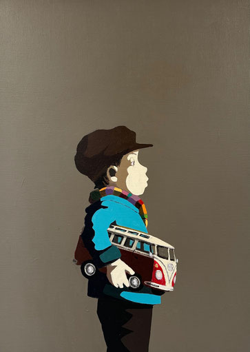 microbus - Acryl auf Leinwand, 70x50cm, 2025 | verkauft