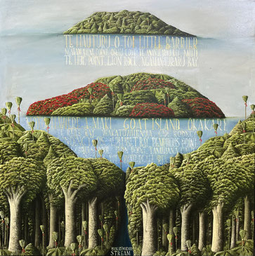 'Goat Island', 100 x 100 cm, Oil on canvas, 2025 SOLD