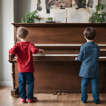 enfants jouant du piano