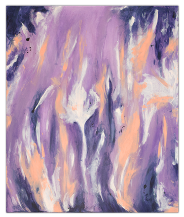 Erlösung Leinwand, Violett Lavendel Aprico floral, spirituelle Kunst, Energiebild für die Seele, In Verbindung mit der geistigen Welt Engeln, Engelsgleiches Schaffen, Kreatives Seelenwachstum. Erlöse dich. Erinner dich an Dich und deine Kraft! 