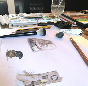 Sneak peak......bezig met de illustraties.