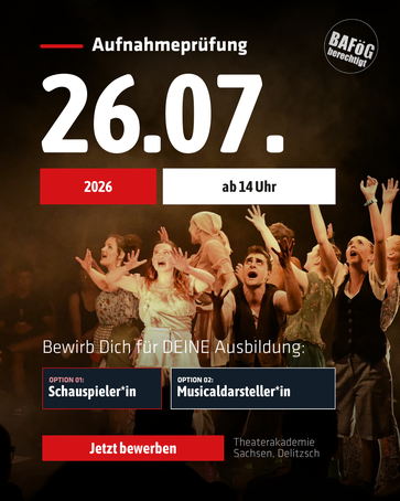 Johannes, Auszubildender für Musical im 2. Lehrjahr, singt einen Song