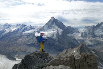 Schönbielhütte, Pointe de Zinal, Überschreitung, Hohwänggletscher, Matterhorn, Monterosa, Bergsteigen, Wandern, Wallis, Zermatt