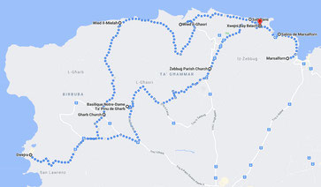 Malte : itinéraire d'une belle boucle en vélo électrique au nord de Gozo
