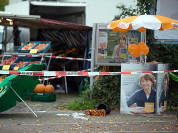 Der Tatort im Stadtteil Braunsfeld in Köln. Foto: Federico Gambarini