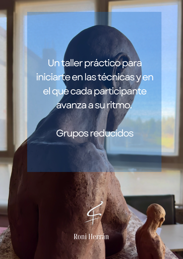 Taller de modelado artístico con enfoque en volumen y creación manual realizado por Roni Herrán en Santiago de Compostela