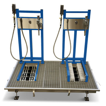 Installation de lavage pour bottes et chaussures de travail