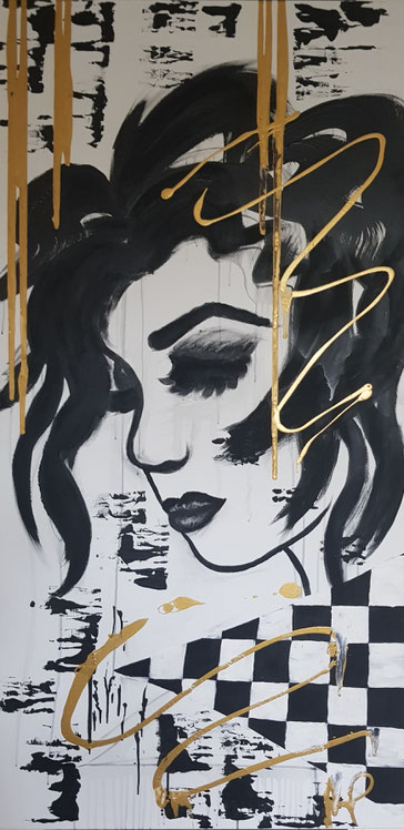 "Free" on Canvas, aus meiner "Freigeist-Serie" Bild 4, 70x140x5cm (Preis auf Anfrage)