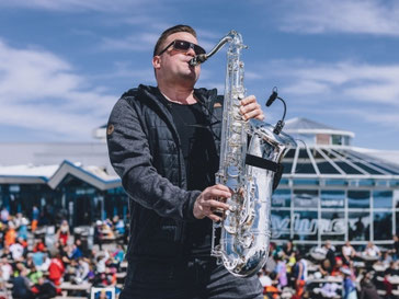 Saxophonist Weihnachtsfeier