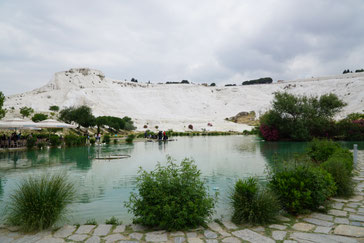 Blick auf Pamukkale Terrassen