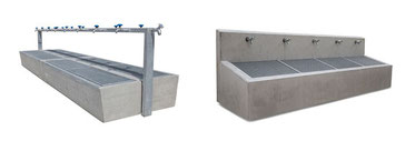 Schuhwaschanlagen aus Beton