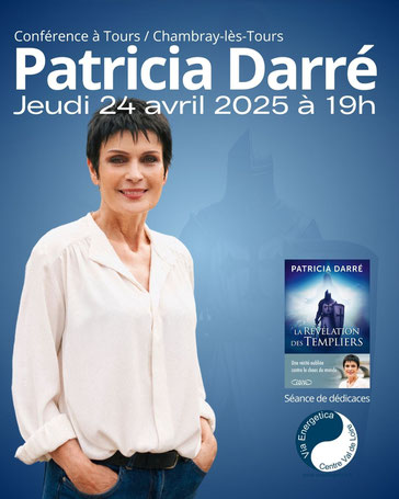 Conférence et dédicaces autour de son nouveau livre "La Révélation des Templiers" le jeudi 24 avril 2025 a tours - via energetica annuaire des therapeutes