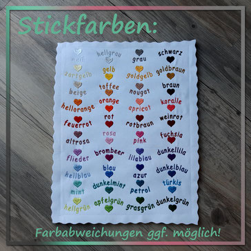 www.laneyart.de Stickerei Stickgarn Farbauswahl