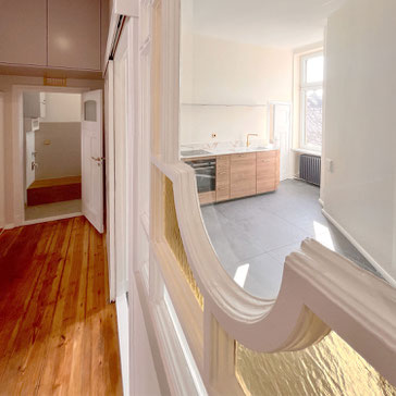 bauzeit berlin GmbH, Projektleitung, komplettsanierung altbauwohnung berlin-charlottenb, Ausschreibung, Vergabe und Bauleitung aller Gewerke, Umsetzung der Planung, Qualitäts- und Bauzeitüberwachung, Aufmaß, Abnahmen und Prüfungen, Gewährleitungsmanagment