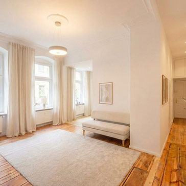 Sanierte Erdgeschosswohnung in Berlin-Friedenau mit neuem Grundriss, mehr Tageslicht und modernem Innenausbau durch bauzeit berlin