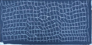 net, 2014, 30x60 cm, cut in acrylic paint on canvas