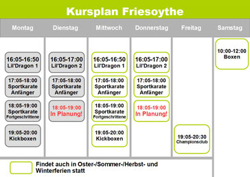 Kursplan Friesoythe - verpasse nie wieder dein Training und verbessere dich jeden Tag!