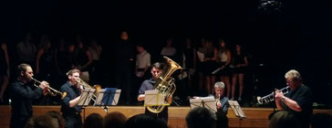 Bläser-Quintett: Jonas Reifenrath, John-Marvin Schneider, Tobias Brass, Annette Uebe, Georg Brass