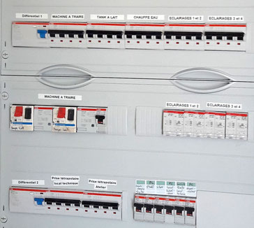 Rénovation tableau électrique à usage agricole