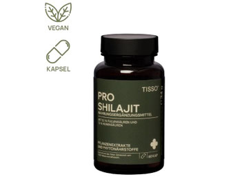 Pro Shilajit von Tisso enthält naturreine Himalaya Shilajit Extrakt aus Fulvinsäuren und Huminsäuren zur natürlichen Entgiftung für Vitalität, Energie und Zellstoffwechsel
