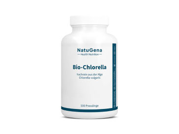 Chlorella Vulgaris von Natugena bindet Schwermetalle und Gifte im Körper und unterstütz bei der natürlichen Entgiftung, sie enthält Vitamine, Mineralstoffe und Chlorophyll