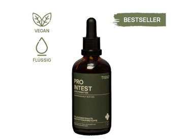 Pro Intest von Tisso, Bittertropfen aus 13 traditionell wertvollen Naturkräutern unterstützt dich bei der Verdauung und Reinigung von innen
