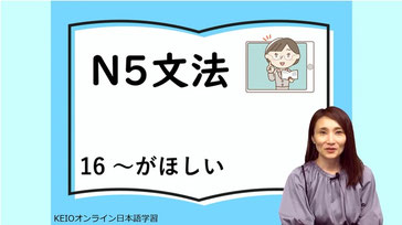 N5文法　16～がほしい　動画TOP画像