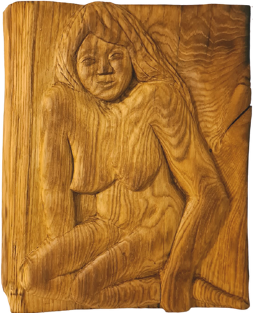  Holz Relief Holzrelief Akt Heike Lüders
