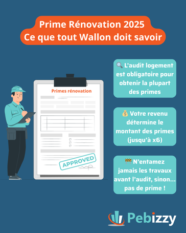 Prime travaux en 2025 : ce que tout Wallon doit savoir, concernant l'audit énergétique et les primes.