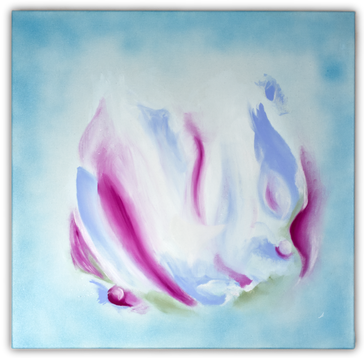 Lemuria-Energie, Pink Hellblau Moosgrün, Leinwand, spirituelle Kunst, Linda Frenzel Spirituelle Malerin, Kunst für die Seele, Transformation durch Kunst, Verbindung zu Lemuria aufbauen, Spirituelle Pinselstriche. Meerjungfrauen abstrakte spirituelle Kunst
