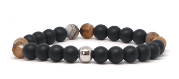 Bracelet en Agate et Hématite