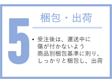 川原商会　梱包・出荷：しっかり梱包・出荷