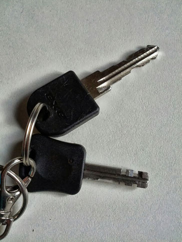 Schlüssel des e-Bike Akkuschlosses