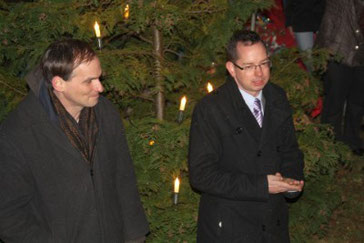 Links: Joachim Schmidt (Vorsitzender des Bürgerverein) und Rechts: Oliver Igel (Bezirksbürgermeister Treptow-Köpenick)