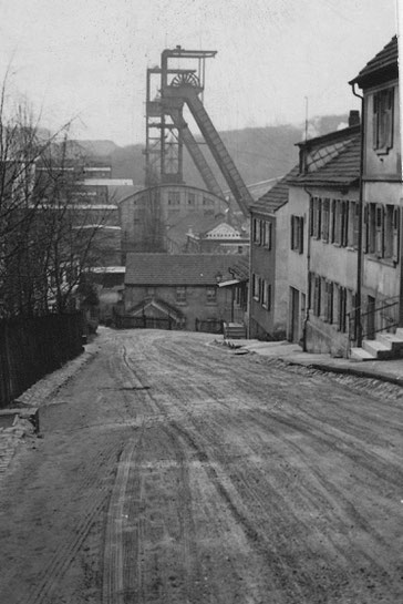 Jägersfreude, Schulstraße, Fördertürme, Grube Jägersfreude