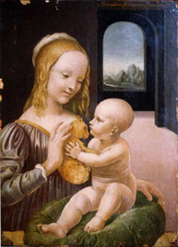T. Follesa_La Madonna del gatto: un modello leonardesco_Falso Leonardo_Cesare Tubino_Madonna del gatto_ Olio su tavola_1939