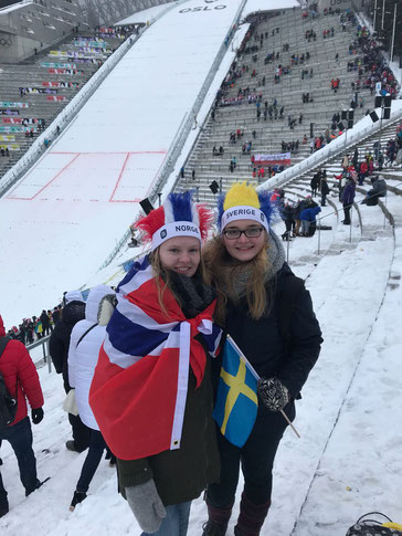 Tabea und Maria beim Skifestival in Oslo