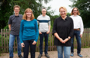 Der NABU Vorstand mit ihrer Vorsitzenden Tanja Frischgesell (rechts), ihrer Stellvertreterin Stefanie Beyer und ihren Stellvertretern Torsten Maiwald, Heiko Niehaus und Dr. Kai Hofmann (von rechts)