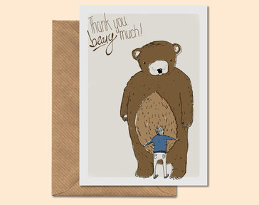 Thank You Beary Much - greeting card