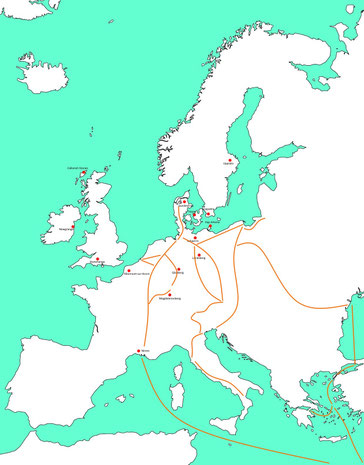 Bernsteinstraße durch Europa