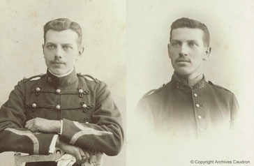 De gauche à droite : Gaston et René Caudron