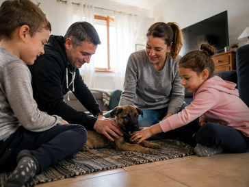 inserimento del cane adulto o del cucciolo in famiglia